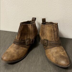 Altar'd State Brown Ankle Boots with Buckle